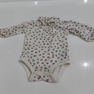 Oshkosh long sleeve floral print bodysuit
